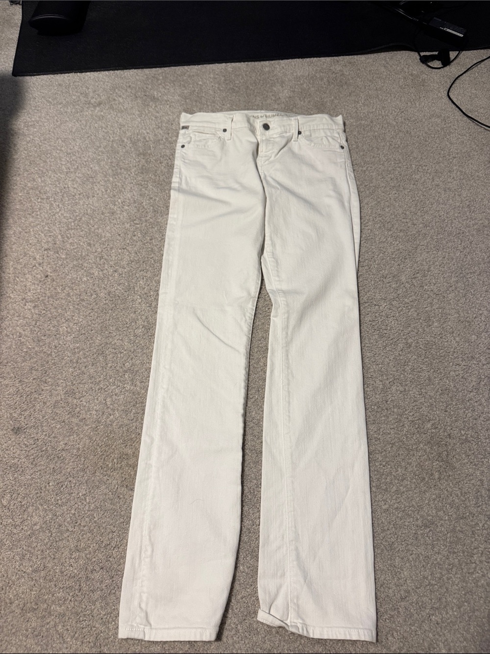 Citizens Of Humanity White Straight-Leg Jeans